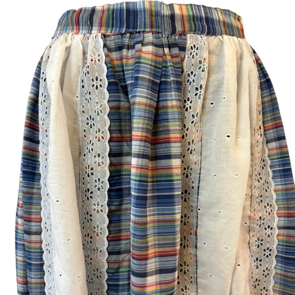 Vintage Striped White Prairie Circle Skirt - Picture 8 of 12